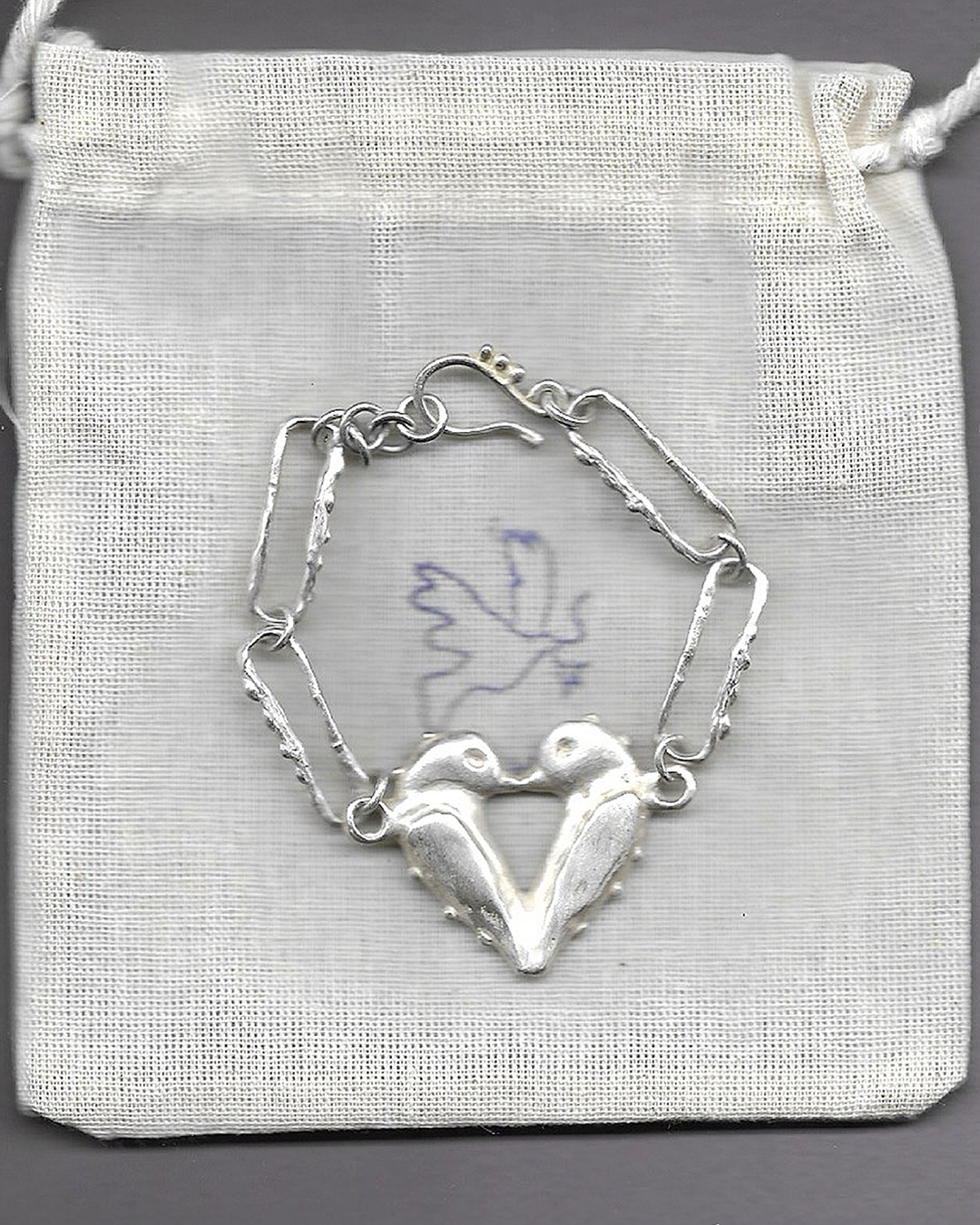 Heart Doves Bracelet